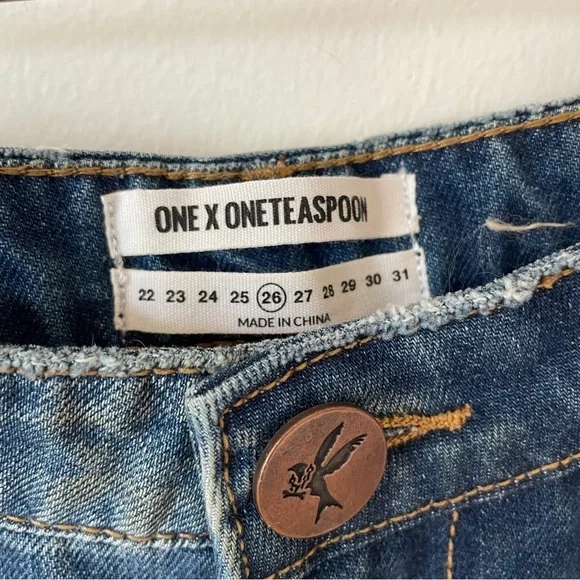 One Teaspoon NWOT Frankies Low-Slung Drop Rise Baggy Denim Boyfriend Shorts 4 - Picture 7 of 10